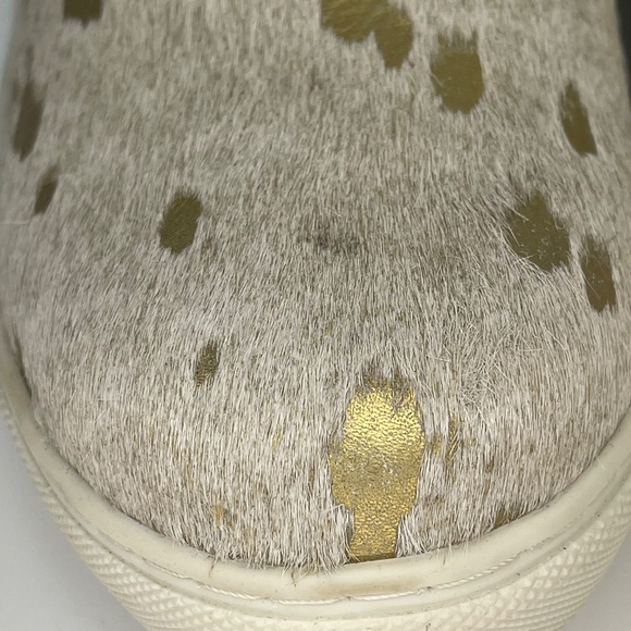 Matisse Cowhide Slip-On Booties Women’s Size 10 Gold Foil Accent Shoes - Picture 3 of 8